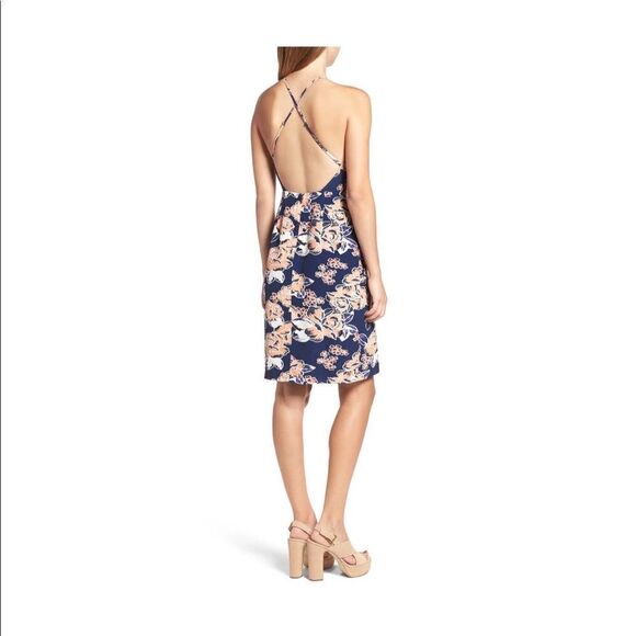 LOVERS + Friends Sexy Crossback Floral Midi Dress With Slit - Picture 4 of 11